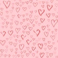 Hearts seamless pattern